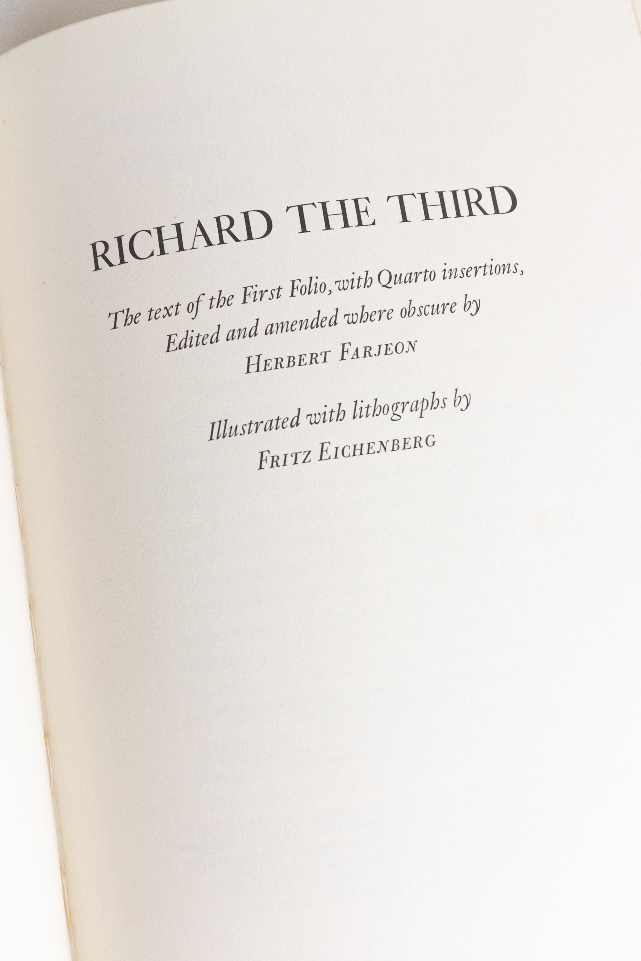 Richard The Third – WILLIAM SHAKESPEARE