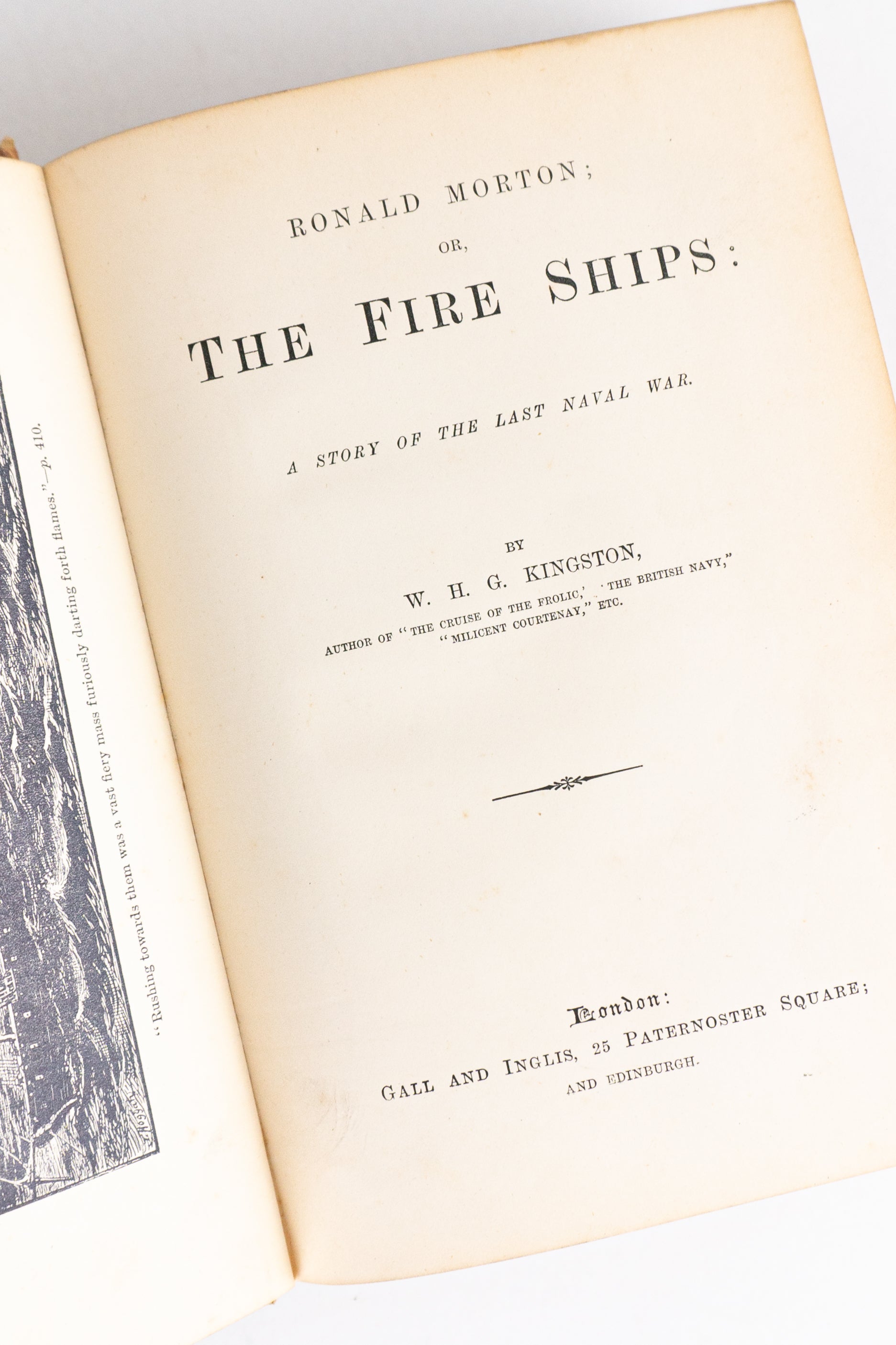 Ronald Morton; or, The Fire Ships – W. H. G. KINGSTON
