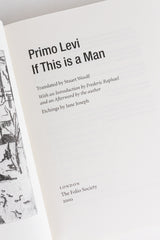 If This is a Man – PRIMO LEVI