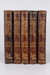 Dom Quixote de La Mancha (5 volumes) — MIGUEL DE CERVANTES (com marcas do tempo)